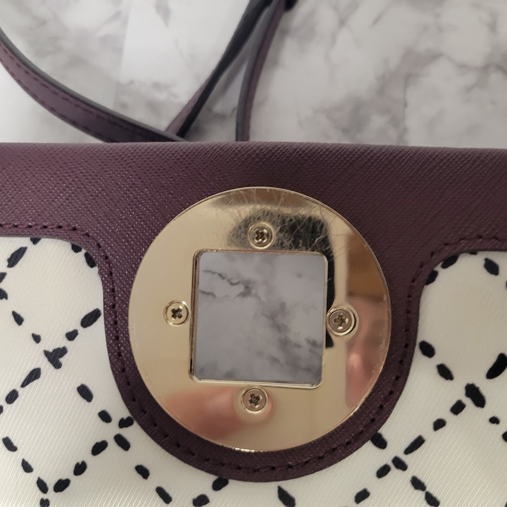 Kate Spade Newbury Lane Sally Turn Lock Crossbody Purse Saffiano Leather Plum - Picture 11 of 16
